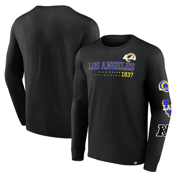 Los Angeles Rams Black Go the Distance Long Sleeve T-Shirt